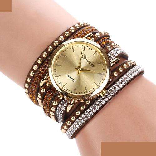 Ladies Stunning Rhinestone Wrap Watch